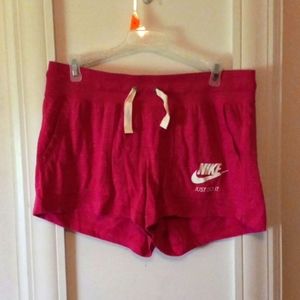Nike Just Do It pink shorts sz Med